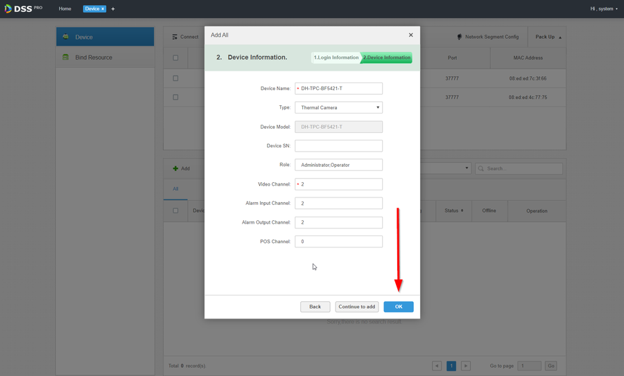 Add TPC BF5421 T to DSS Pro-5.png