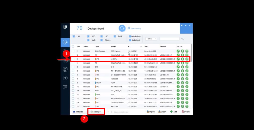 Camera Troubleshoot/Change IP Cameras IP Address Dahua Wiki